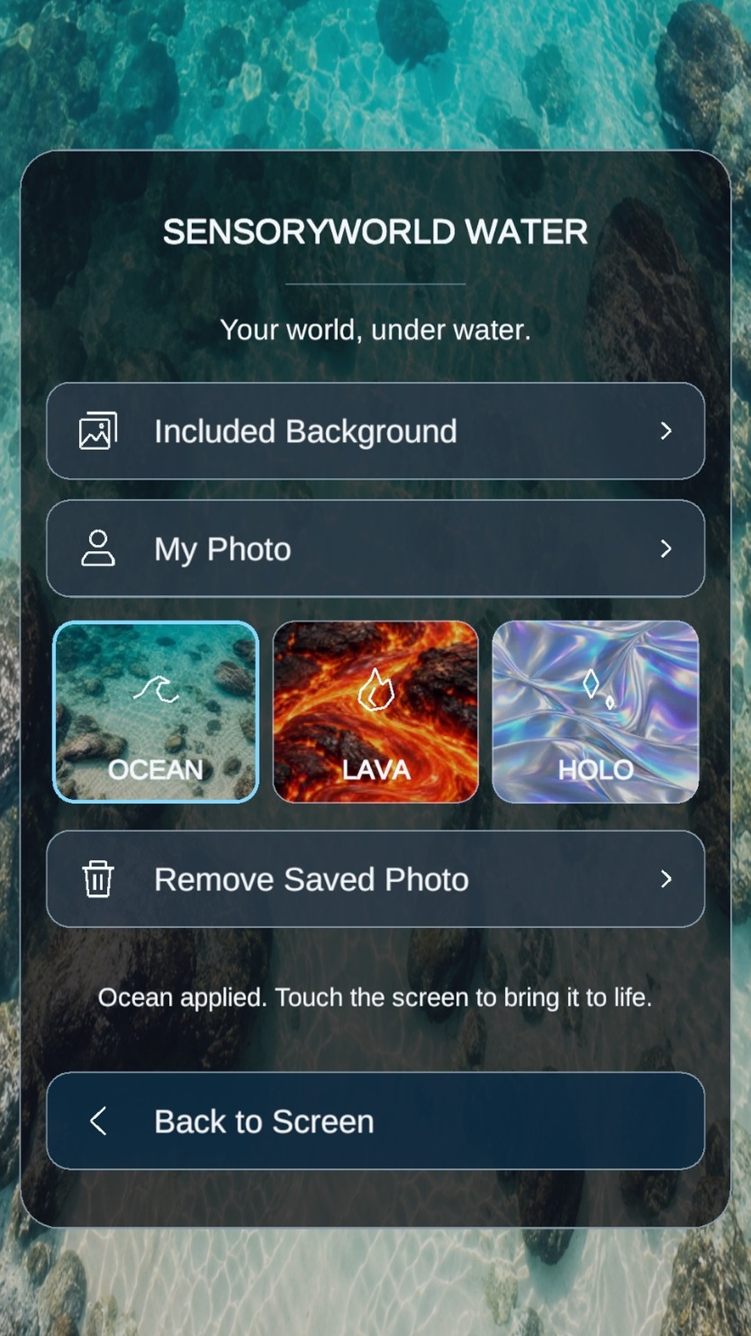 OCEAN supplied WATER promotional artwork