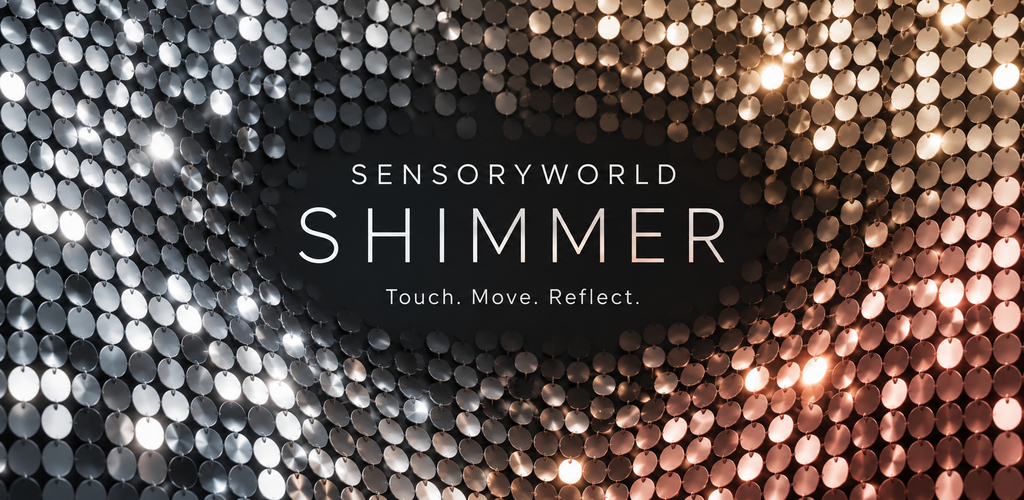 SHIMMER official feature artwork: a reflective disc wall